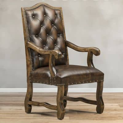 New Mexico Chisum Tuffted Arm Dining Chair
