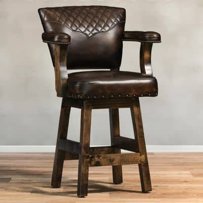 Austin Chisum Quilted Yoke Barstool