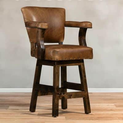 The Sheridan Chisum Cowhide Barstool