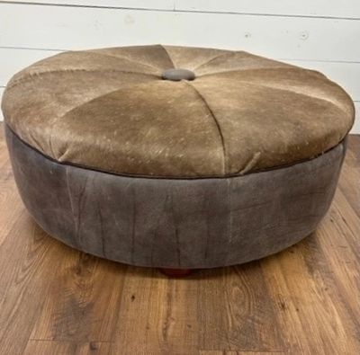 Wagon Wheel Ottoman