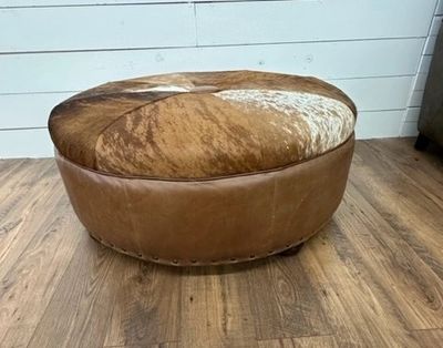 Wagon Wheel Ottoman