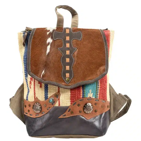 Canvas + Cowhide + Leather Backpack