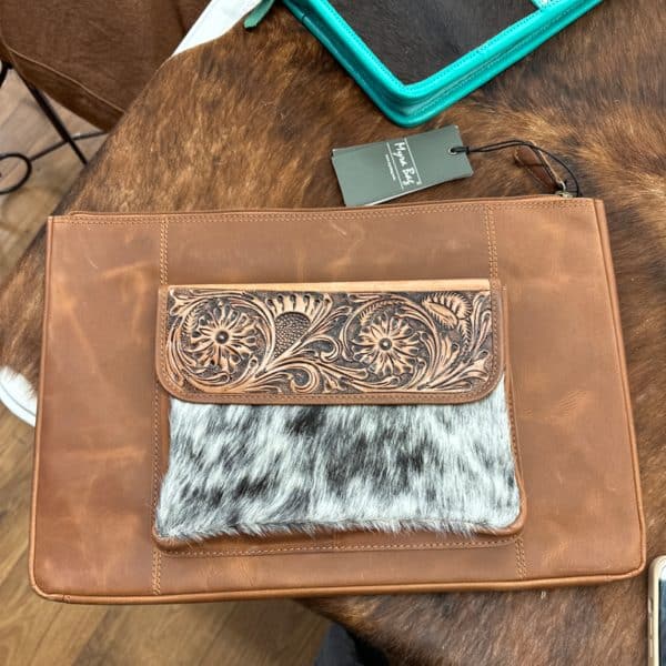 Wynona Hand-Tooled Combo Laptop Sleeve