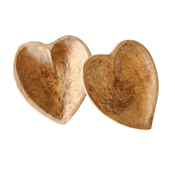 Large Wooden Heart Bowl