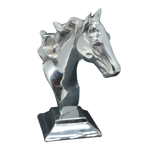 Pewter Horse Head Figurine