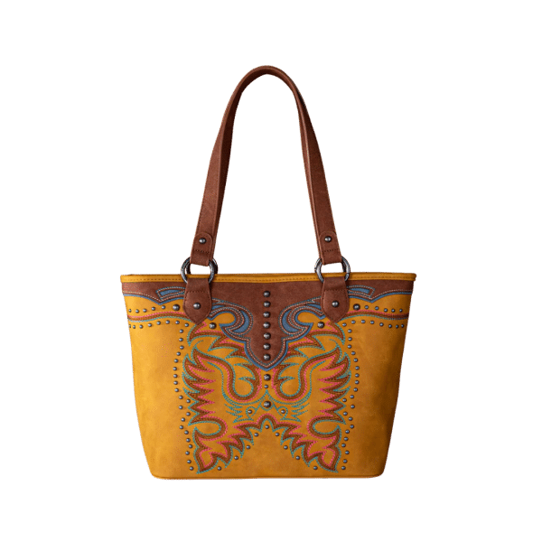 Montana West Embroidered Mustard Purse