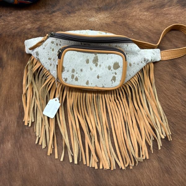 Cowhide + Fringe Bum Bag