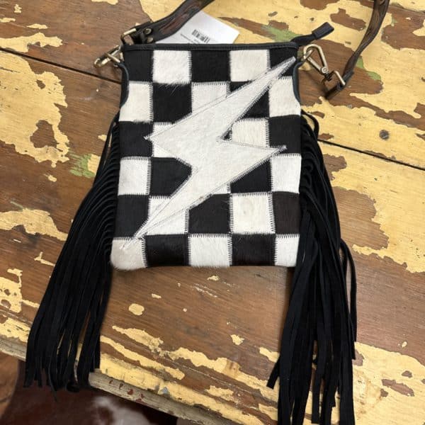 Bolt Cowhide Patch Crossbody Purse