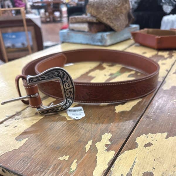 Tooled Leather Belt