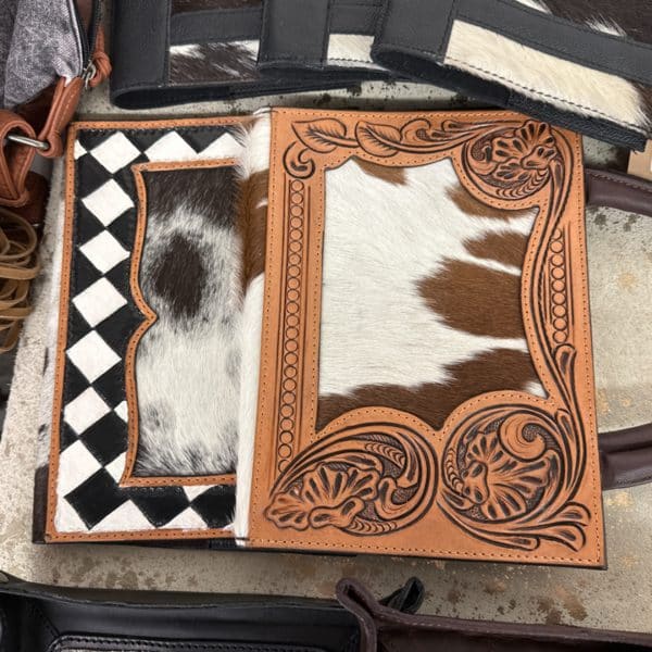 Tooled Leather + Hide Bible Cover