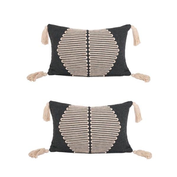 Cotton Lumbar Rope Cushion 16x24