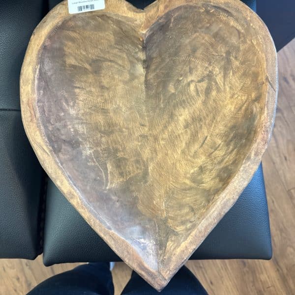 Large Wooden Heart Bowl
