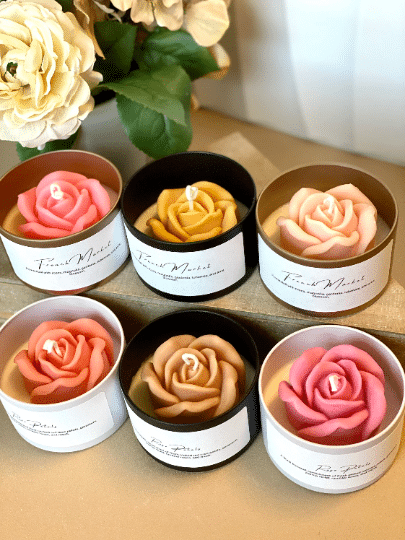 Flower in a Jar Candle – Handcrafted Soy Wax Scented Candle Gift: French Market, #4