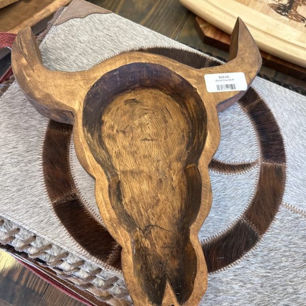 Wood Cow Skull