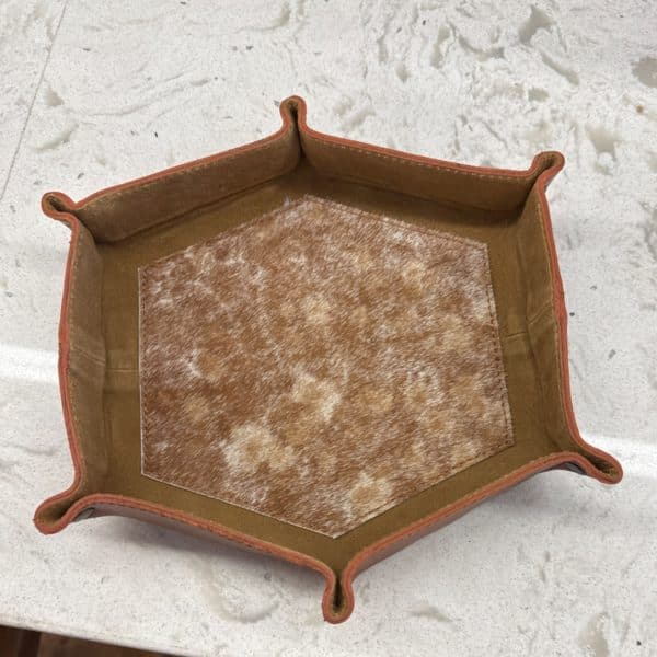 Leather + Cowhide Tray