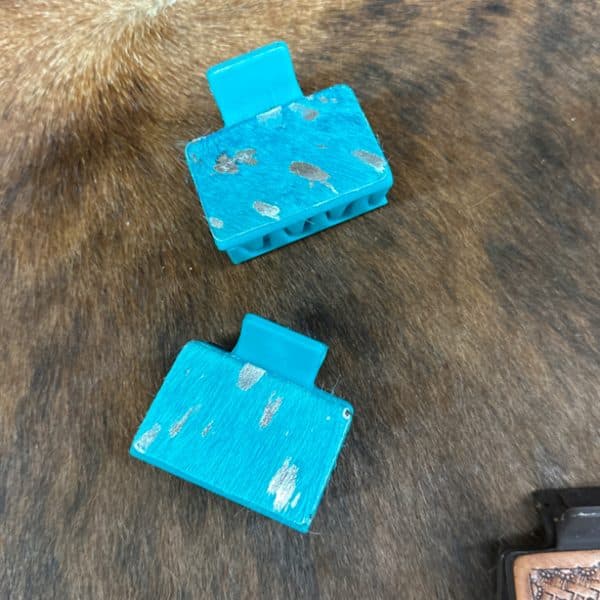 Mini Cowhide Hair Clip