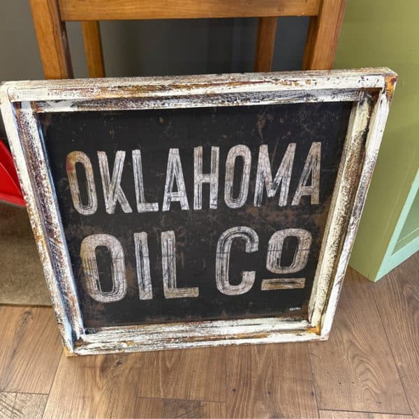 Oklahoma Oil Co Large Wood Art