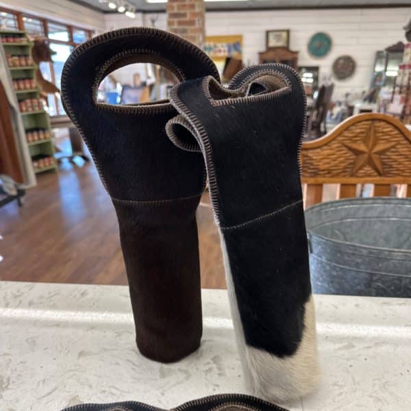 Cowhide Wine Koozie