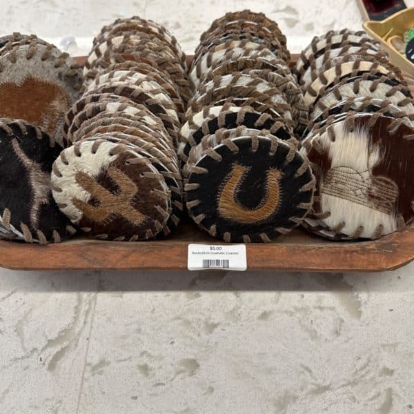 Buckstitch Cowhide Coaster