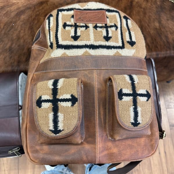 Leather And Saddle Blanket Backpack