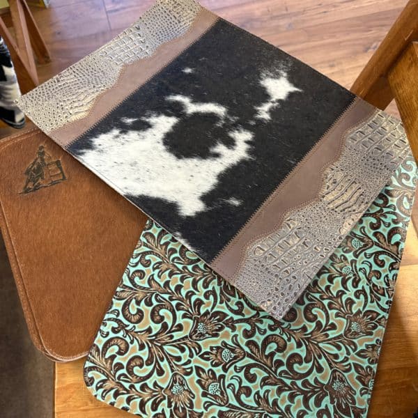 Embossed Leather And Cowhide Placemat