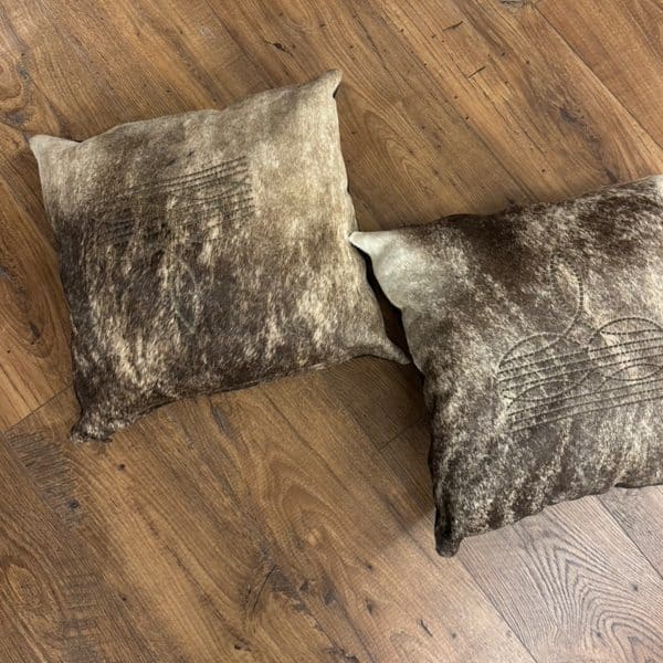 Cowhide Bootstitch Pillow