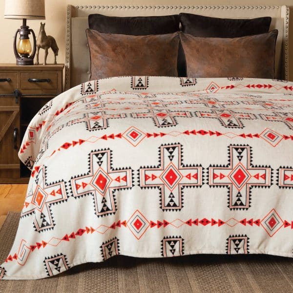 Wrangler Santa Fe Sun Plush Bed Blanket: Queen