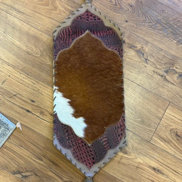 Small Leather And Cowhide Table Runner