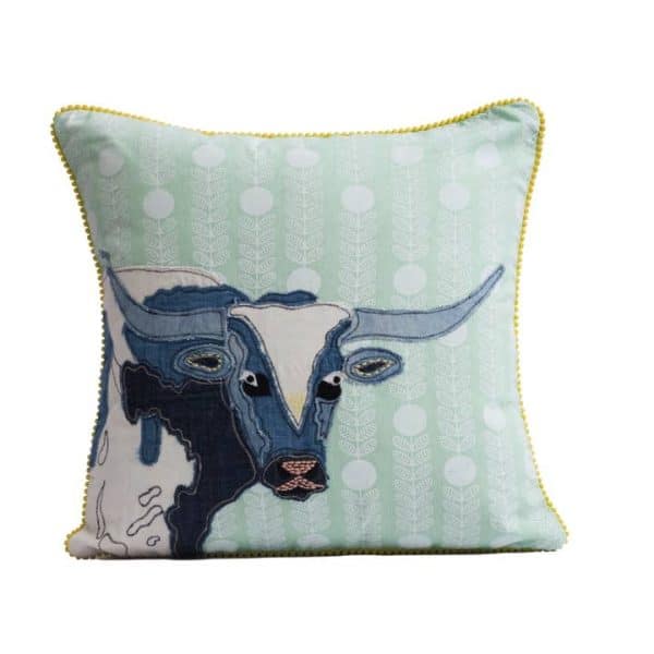 Longhorn Stitched Pillow 18X18