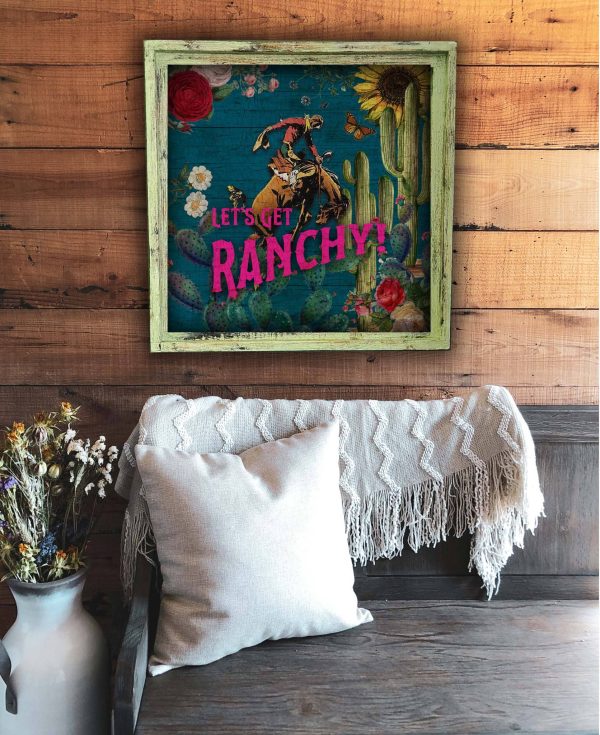 Let's Get Ranchy - Square Framed Artwork: Medium - 20"