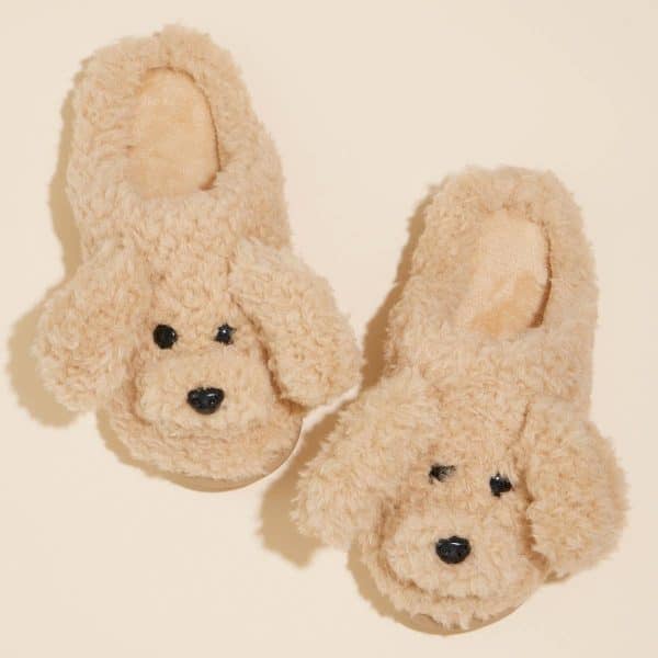 Doggie Basic Fuzzy Slippers: Small