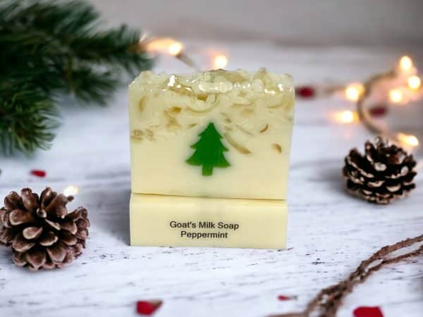 Christmas Bloom Soap – Festive Goat’s Milk Holiday Bar: Peppermint