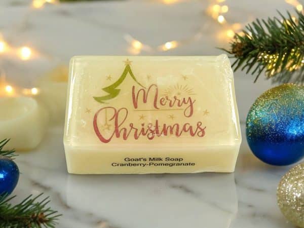 Christmas Picture Soap: Merry Christmas - Cranberry Pomegranate