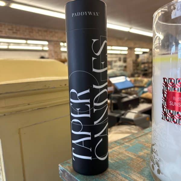 Paddywax Taper Candles Shaped Unscented Dinner Candle Set, 9.8-Inch, Black & White