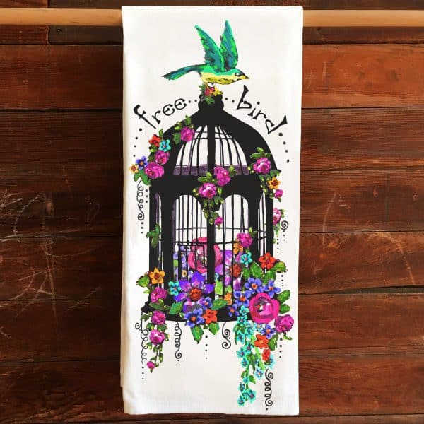 Free Bird Kitchen Tea Towel Flour Sack Cotton