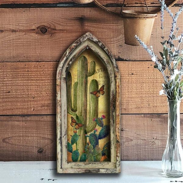 Cactus - 10" x 23" Small Arch Artwork