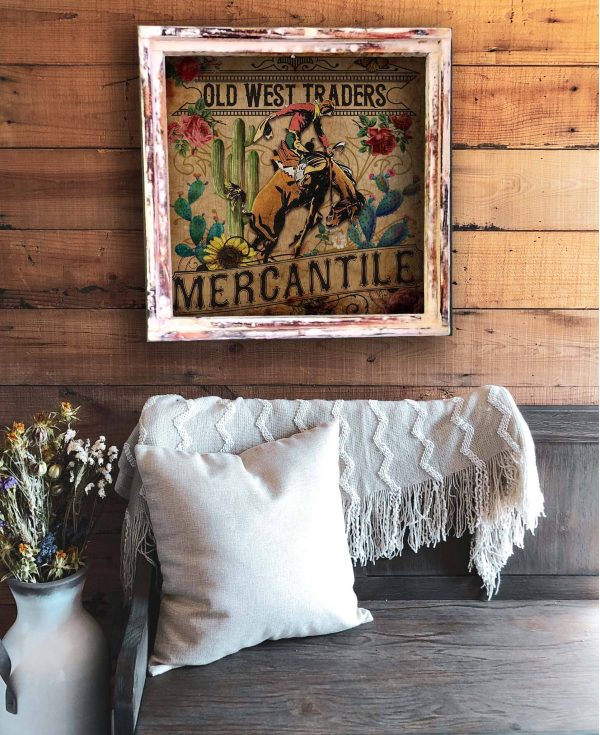 Old West Traders Mercantile,  Square Artwork: Medium - 20"