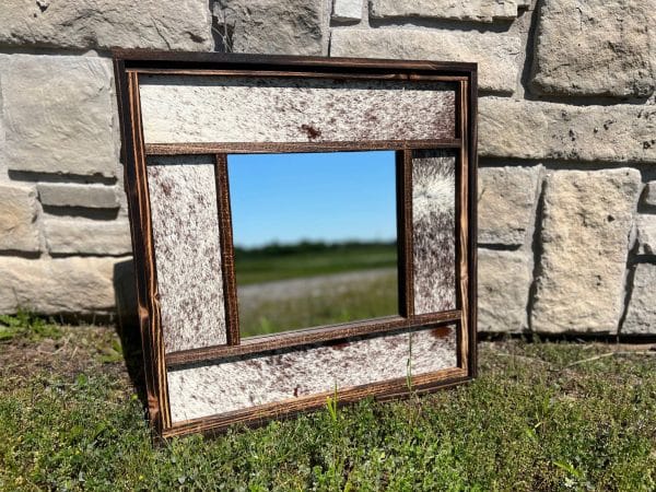 Cowhide Accent Mirrors: Tricolor