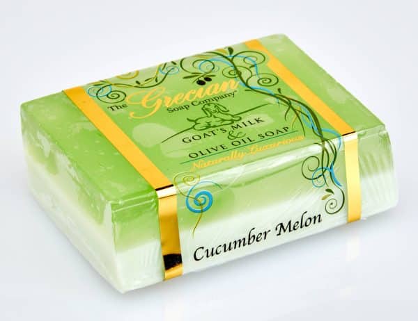 Half Goat's Milk & Half Olive Oil Natural Handmade Bar Soap: Cucumber melon