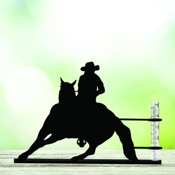 Barrel Racer Rain Gauge