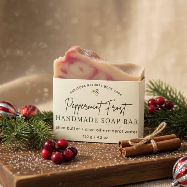 Peppermint Frost Handmade Soap Bar SEASONAL VEGAN Winter
