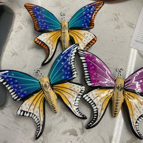 Handpainted Talavera Butterfly Wall Hanger