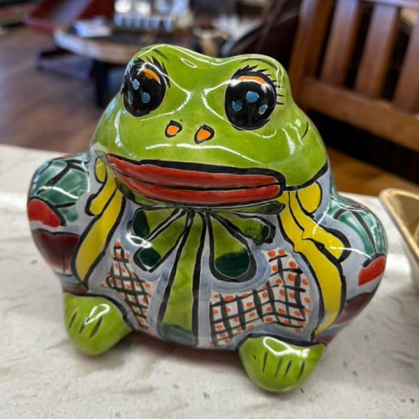Handpainted Talavera Frog Plant Holder