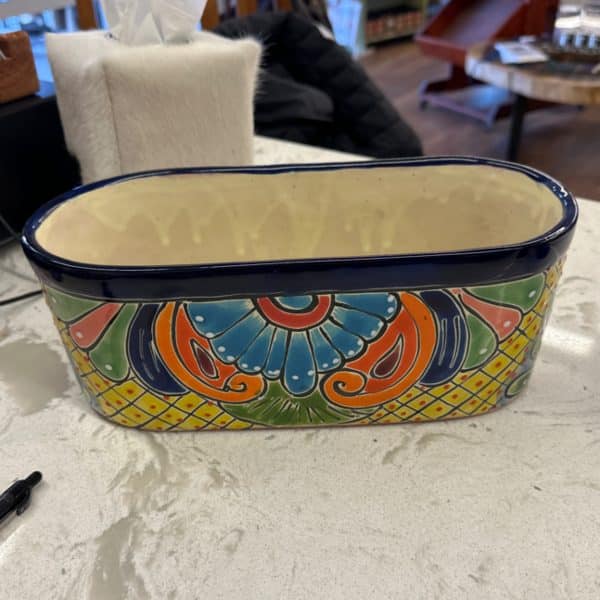 Handpainted Multi Color Talavera Medium Plant Holder