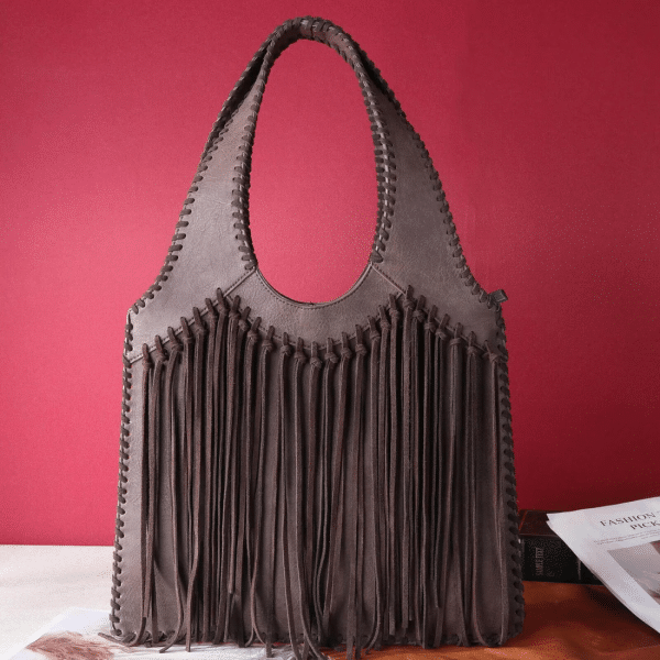 Hand-Tie Fringe Concealed Carry Hobo Shoulder Bag