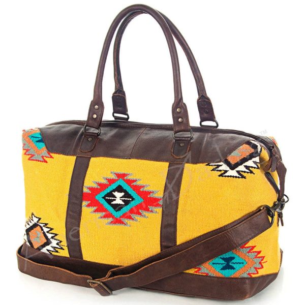 Saddle Blanket & Leather Duffel Bag