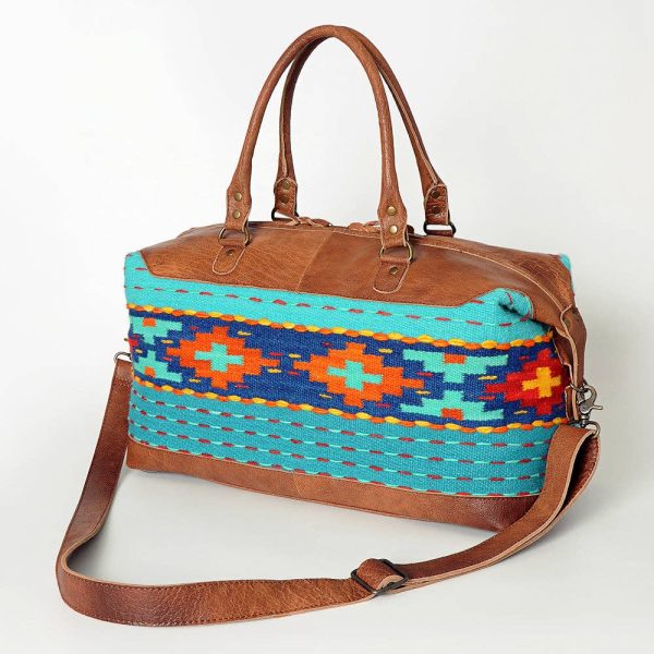 Saddle Blanket & Leather Duffel Bag