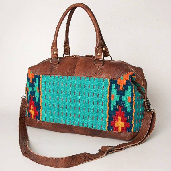 Saddle Blanket & Leather Duffel Bag