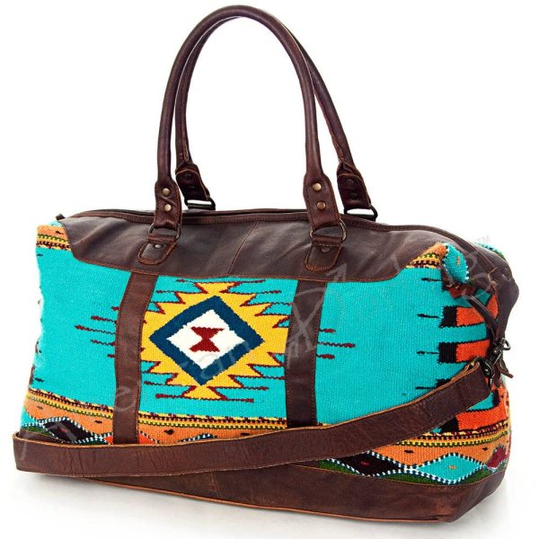 Saddle Blanket & Leather Duffel Bag