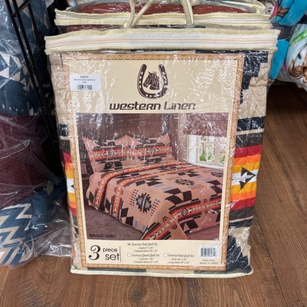 Western Linen Quilt Set